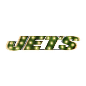 New York Jets Lighted Recycled Metal Sign, 546-1038