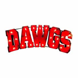 Univ of Georgia-Dawgs Lighted Recycled Metal Sign, 546-3008