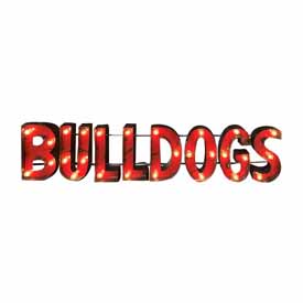 Univ Of Georgia-Bulldogs Lighted Recycled Metal Sign, 546-3108