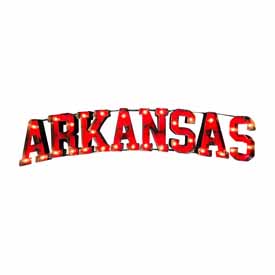 Univ Of Arkansas-Arkansas Lighted Recycled Metal Sign, 546-3122
