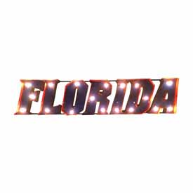 Univ of Florida-Florida Lighted Recycled Metal Sign, 546-3126
