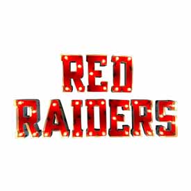 Texas Tech-Red Raiders Lighted Recycled Metal Sign, 546-3134