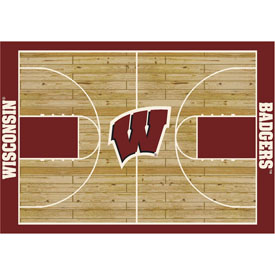 University Of Wisconsin 8x11 Courtside Rug, 556-3013