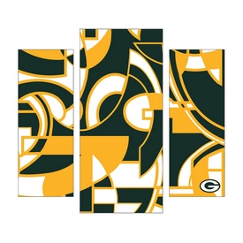 Green Bay Packers Modern 3 Piece Wall Art, 573-1001