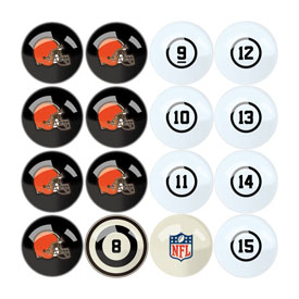 Cleveland Browns Billiard Balls With Numbers, 626-1020