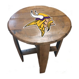 Minnesota Vikings Oak Barrel Table, 629-1007