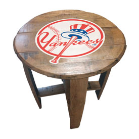 New York Yankees Oak Barrel Table, 629-2001