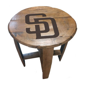 San Diego Padres Oak Barrel Table, 629-2011