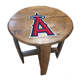 Los Angeles Angels Oak Barrel Table, 629-2013