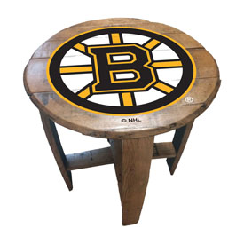 Boston Bruins Oak Barrel Table, 629-4001