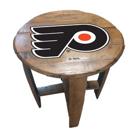 Philadelphia Flyers Oak Barrel Table, 629-4004