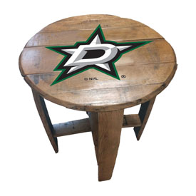 Dallas Stars Oak Barrel Table, 629-4020
