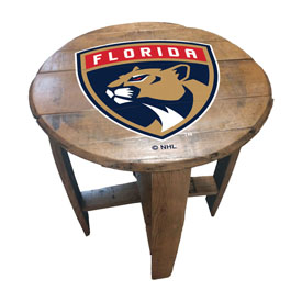 Florida Panthers Oak Barrel Table, 629-4021