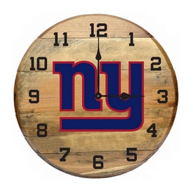 New York Giants Oak Barrel Clock, 630-1013