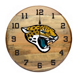 Jacksonville Jaguars Oak Barrel Clock, 630-1015