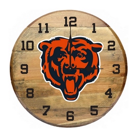 Chicago Bears Oak Barrel Clock, 630-1019