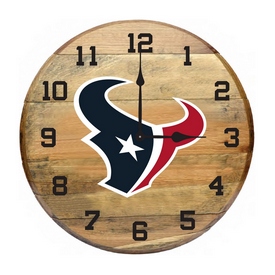 Houston Texans Oak Barrel Clock, 630-1034