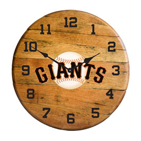 San Francisco Giants Oak Barrel Clock, 630-2012