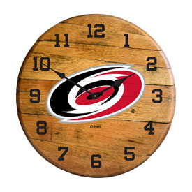 Carolina Hurricanes oak Barrel Clock, 630-4017