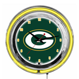 Green Bay Packers 14" Neon Clock, 655-1001