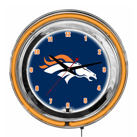 Denver Broncos 14" Neon Clock, 655-1003