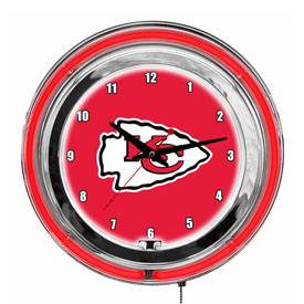 Kansas City Chiefs 14" Neon Clock, 655-1006