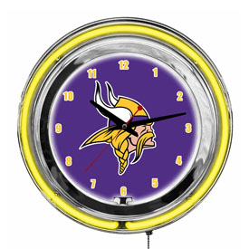 Minnesota Vikings 14" Neon Clock, 655-1007