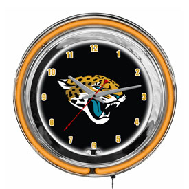 Jacksonville Jaguars 14" Neon Clock, 655-1015