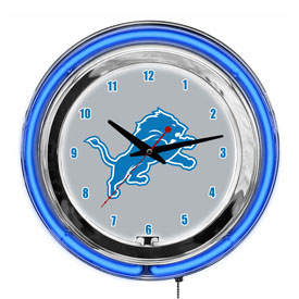 Detroit Lions 14" Neon Clock, 655-1018