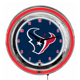 Houston Texans 14" Neon Clock, 655-1034
