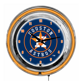 Houston Astros 14" Neon Clock, 655-2025