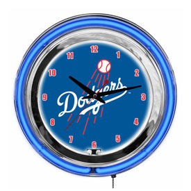 La Dodgers 14" Neon Clock, 655-2026