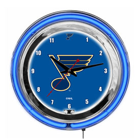 St Louis Blues 14" Neon Clock, 655-4028
