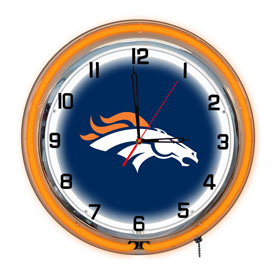 Denver Broncos 18" Neon Clock, 656-1003