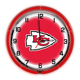 Kansas City Chiefs 18" Neon Clock, 656-1006