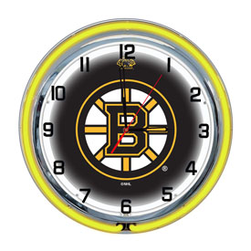Boston Bruins 18" Neon Clock, 656-4001