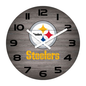 Pittsburgh Steelers Weathered 16" Clock, 661-1004