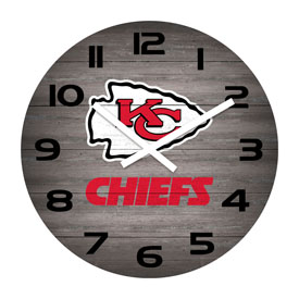 Kansas City Chiefs Weathered 16" Clock, 661-1006