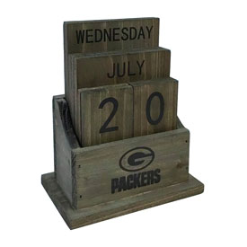 Green Bay Packers Wood Block Calendar, 662-1001