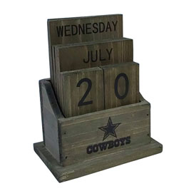 Dallas Cowboys Wood Block Calendar, 662-1002