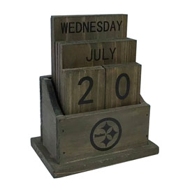 Pittsburgh Steelers Wood Block Calendar, 662-1004
