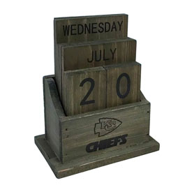 Kansas City Chiefs Wood Block Calendar, 662-1006