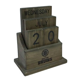 Boston Bruins Wood Block Calendar, 662-4001