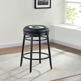 Green Bay Packers Black Swivel Counter Stool, 665-1001