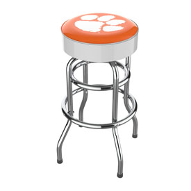 Clemson University Chrome Bar Stool, 680-3043