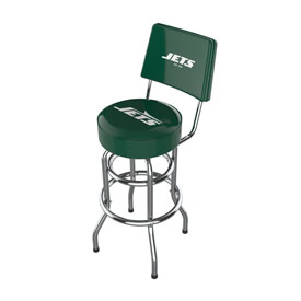 New York Jets  Chrome Barstool w/Back, 681-1038