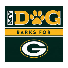 Green Bay Packers My Dog Barks Green Wall Art, 693-1001