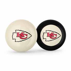 Kansas City Chiefs Logo Cue Ball & 8 Ball, 755-1006