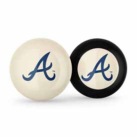 Atlanta Braves Logo Cue Ball & 8 Ball, 755-2010