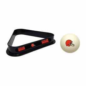Cleveland Browns Cue Ball & Ball Rack, 773-1020